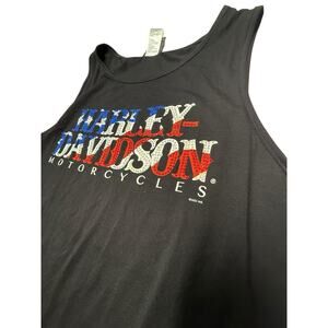 Harley-Davidson Women's Classic American Tank Top Red White Blue Large